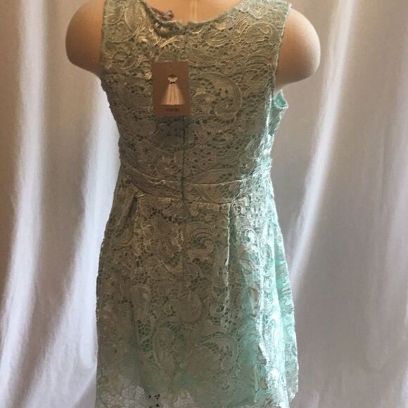 Lace sleeveless 👗 in mint green size large NWT - Picture 5 of 8